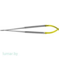 Микроиглодержатель DIADUST с круглыми ручками, прямой, с алмазным напылением, без замка, 230 мм