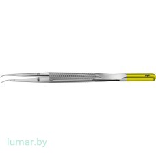 Микропинцет DIADUST с алмазным напылением, с кольцеобразными концами диам. 1 мм, изогнутый, 150 мм