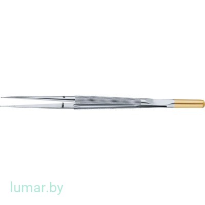 Микропинцет DIADUST с алмазным напылением, с кольцеобразными концами диам. 1 мм, прямой, 185 мм, артикул - FM572R