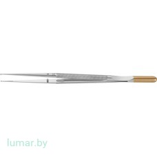 Микропинцет DIADUST с алмазным напылением, с кольцеобразными концами диам. 2 мм, прямой, 185 мм