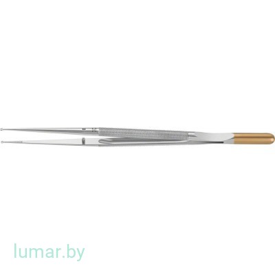 Микропинцет DIADUST с алмазным напылением, с кольцеобразными концами диам. 2 мм, прямой, 185 мм, артикул - FM579R
