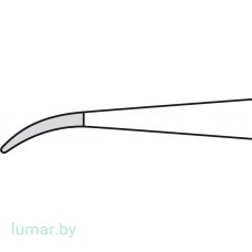 Микропинцет DIADUST с алмазным напылением, с плоскими концами, изогнутый, 150 мм