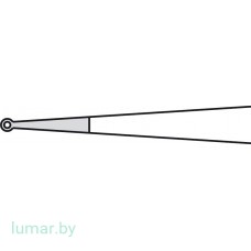 Микропинцет DIADUST с алмазным напылением, с плоскими кольцеобразными концами диам. 1 мм, прямой, 210 мм