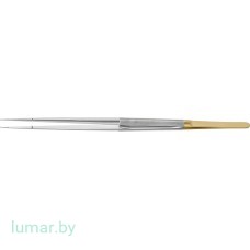Микропинцет DIADUST с алмазным напылением, с плоскими кольцеобразными концами диам. 1 мм, прямой, 210 мм