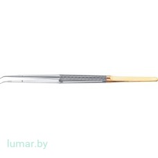 Микропинцет DIADUST с алмазным напылением, с кольцеобразными концами диам. 1 мм, изогнутый, 185 мм