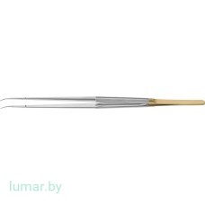 Микропинцет DIADUST с алмазным напылением, с кольцеобразными концами диам. 1 мм, изогнутый, 210 мм