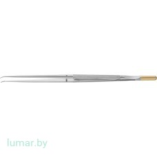 Микропинцет DIADUST с алмазным напылением, с плоскими концами, изогнутый, 250 мм