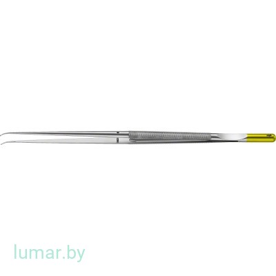 Микропинцет DIADUST с алмазным напылением, с кольцеобразными концами диам. 1 мм, изогнутый, 250 мм, артикул - FM595R