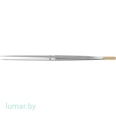 Микропинцет DIADUST с алмазным напылением, с кольцеобразными концами диам. 1 мм, прямой, 250 мм, артикул - FM596R