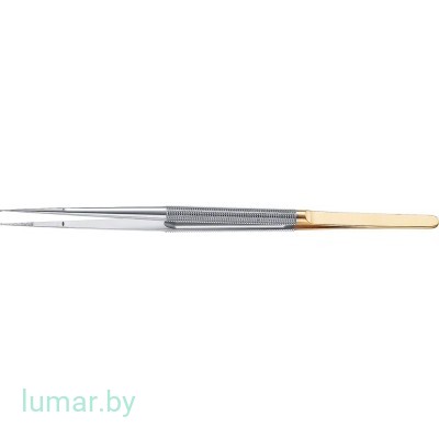 Микропинцет DIADUST с алмазным напылением, с кольцеобразными концами диам. 1 мм, прямой, 185 мм, артикул - FM597R