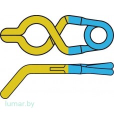 Аневризмоклипса YASARGIL титановая, временная, с фенестрацией диам. 3.5 мм, длина бранш 5/7.8 мм