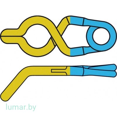 Аневризмоклипса YASARGIL титановая, временная, с фенестрацией диам. 3.5 мм, длина бранш 5/7.8 мм, артикул - FT102T