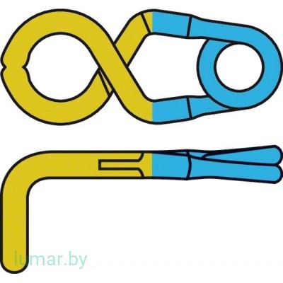 Аневризмоклипса YASARGIL титановая, временная, с фенестрацией диам. 3.5 мм, длина бранш 5/5.1 мм, артикул - FT104T