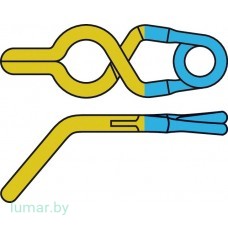 Аневризмоклипса YASARGIL титановая, временная, с фенестрацией диам. 3.5 мм, длина бранш 7.5/9.4 мм