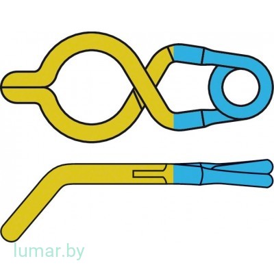 Аневризмоклипса YASARGIL титановая, временная, с фенестрацией диам. 5.0 мм, длина бранш 5/9 мм, артикул - FT142T