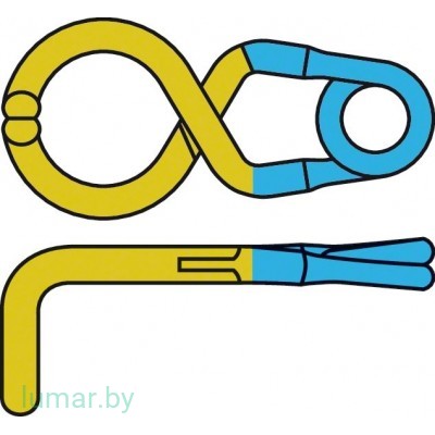 Аневризмоклипса YASARGIL титановая, временная, с фенестрацией диам. 5.0 мм, длина бранш 5/6.7 мм, артикул - FT144T