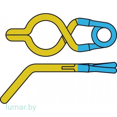 Аневризмоклипса YASARGIL титановая, временная, с фенестрацией диам. 5.0 мм, длина бранш 7.5/10.6 мм, артикул - FT152T