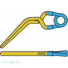 Аневризмоклипса YASARGIL титановая, временная, стандартная, латерально изогнутая, 11.4 мм