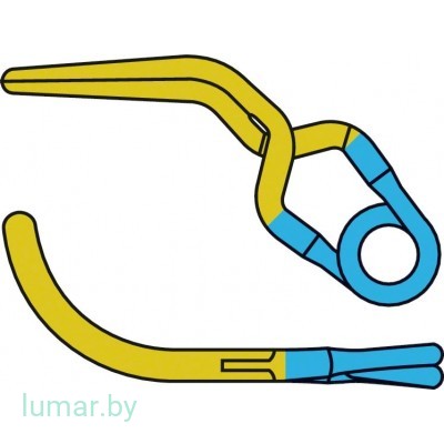 Аневризмоклипса YASARGIL титановая, временная, стандартная, латерально изогнутая с подъемом, 7.8 мм, артикул - FT273T