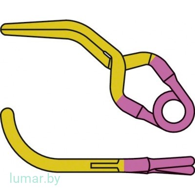 Аневризмоклипса YASARGIL титановая, временная, тип "мини", латерально изогнутая с подъемом, 4.7 мм, артикул - FT307T