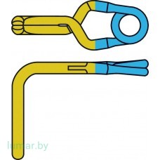 Аневризмоклипса YASARGIL титановая, временная, стандартная, изогнутая под прямым углом, 10 мм