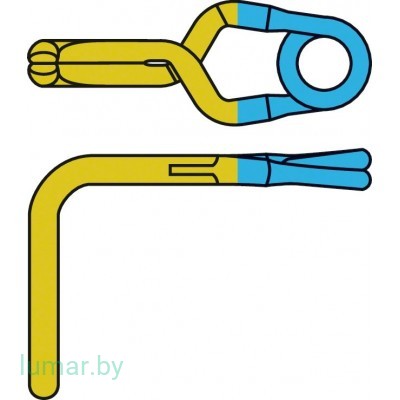 Аневризмоклипса YASARGIL титановая, временная, стандартная, изогнутая под прямым углом, 10 мм, артикул - FT322T