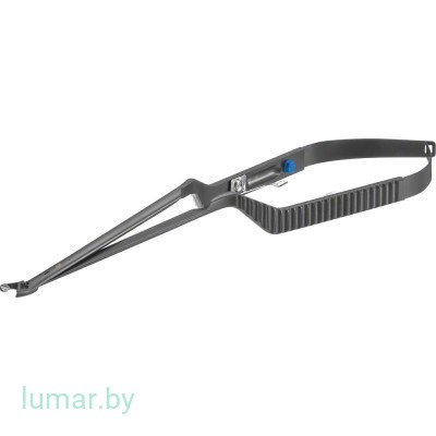 Щипцы YASARGIL NOIR для наложения стандартных титановых клипс, тонкие, с черным покрытием, бранши изогнуты под углом 30° вверх, 90/220 мм, артикул - FT534B