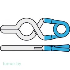 Аневризмоклипса YASARGIL титановая, постоянная, с фенестрацией диам. 3.5 мм, длина бранш 4/9.1 мм