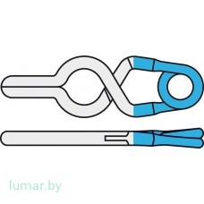 Аневризмоклипса YASARGIL титановая, постоянная, с фенестрацией диам. 3.5 мм, длина бранш 5/10.1 мм