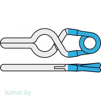 Аневризмоклипса YASARGIL титановая, постоянная, стандартная, с фенестрацией диам. 3.5 мм, длина бранш 6 мм, артикул - FT600T