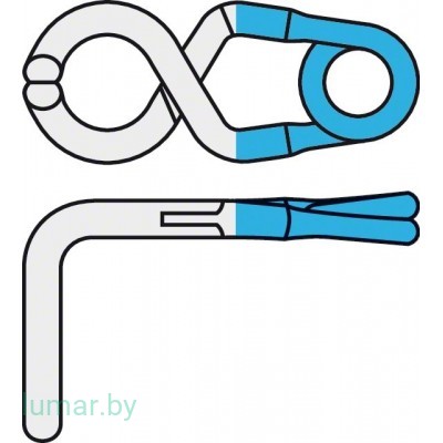 Аневризмоклипса YASARGIL титановая, постоянная, стандартная, с фенестрацией диам. 3.5 мм, изогнутая под прямым углом, длина бранш 7.5 мм, артикул - FT614T