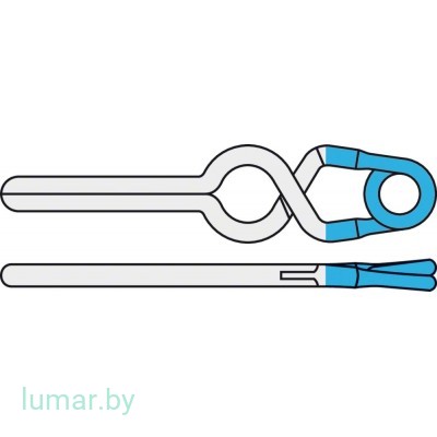 Аневризмоклипса YASARGIL титановая, постоянная, стандартная, с фенестрацией диам. 3.5 мм, длина бранш 12 мм, артикул - FT620T