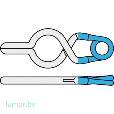 Аневризмоклипса YASARGIL титановая, постоянная, с фенестрацией диам. 5.0 мм, длина бранш 5/11.8 мм, артикул - FT639T