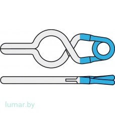 Аневризмоклипса YASARGIL титановая, постоянная, стандартная, с фенестрацией диам. 5.0 мм, длина бранш 6 мм