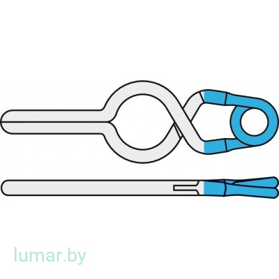 Аневризмоклипса YASARGIL титановая, постоянная, стандартная, с фенестрацией диам. 5.0 мм, длина бранш 9 мм, артикул - FT650T