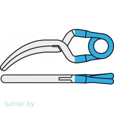 Аневризмоклипса YASARGIL титановая, постоянная, стандартная, латерально изогнутая, 8.6 мм