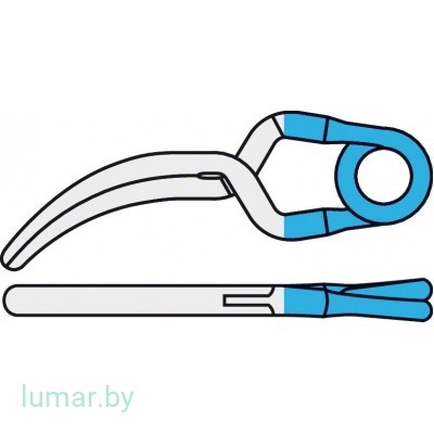 Аневризмоклипса YASARGIL титановая, постоянная, стандартная, латерально изогнутая, 8.6 мм, артикул - FT747T