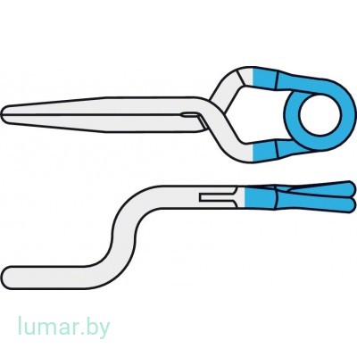 Аневризмоклипса YASARGIL титановая, постоянная, стандартная, изогнутая под прямым углом, байонетная с высотой шага 3.5 мм, 5 мм, артикул - FT771T