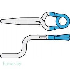 Аневризмоклипса YASARGIL титановая, постоянная, стандартная, изогнутая под прямым углом, байонетная с высотой шага 4.5 мм, 5 мм