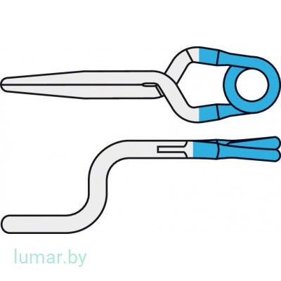 Аневризмоклипса YASARGIL титановая, постоянная, стандартная, изогнутая под прямым углом, байонетная с высотой шага 4.5 мм, 5 мм, артикул - FT772T