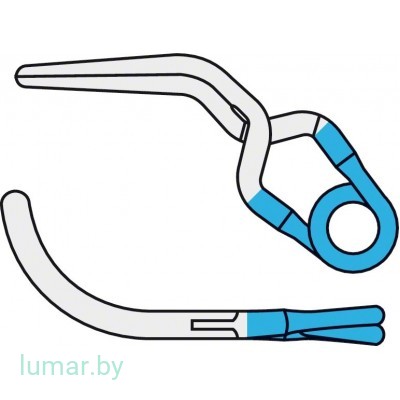 Аневризмоклипса YASARGIL титановая, постоянная, стандартная, латерально изогнутая с подъемом, 7.8 мм, артикул - FT773T