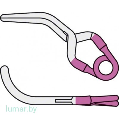 Аневризмоклипса YASARGIL титановая, постоянная, тип "мини", латерально изогнутая с подъемом, 4.7 мм, артикул - FT807T