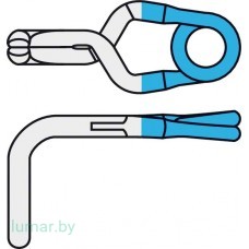 Аневризмоклипса YASARGIL титановая, постоянная, стандартная, изогнутая под прямым углом, 7 мм