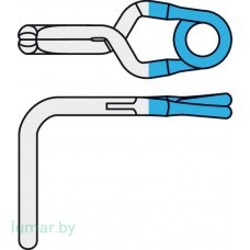 Аневризмоклипса YASARGIL титановая, постоянная, стандартная, изогнутая под прямым углом, 10 мм