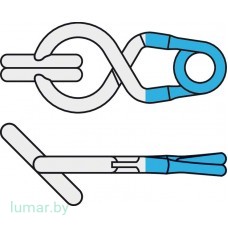 Аневризмоклипса T-образная, титановая, стандартная, постоянная, бранши 9 мм, изогнутые под углом 45°