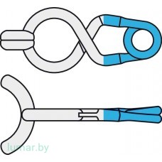 Аневризмоклипса T-образная, титановая, стандартная, постоянная, вогнутые бранши 9 мм