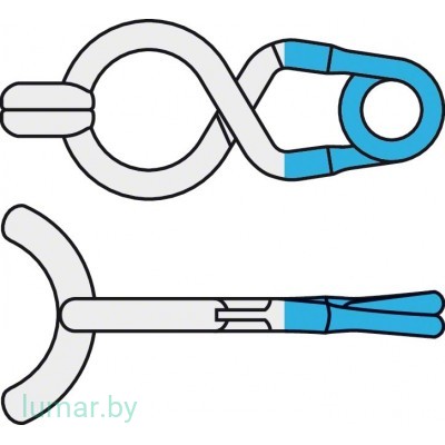 Аневризмоклипса T-образная, титановая, стандартная, постоянная, вогнутые бранши 9 мм, артикул - FT857T