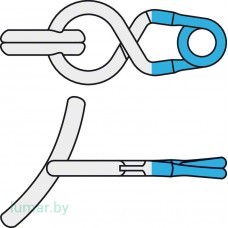 Аневризмоклипса T-образная, титановая, стандартная, постоянная, вогнутые бранши 13 мм