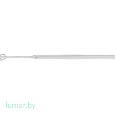 Ретрактор ROLLET, 4 зубца, остроконечный, 135 мм, артикул - OA337R