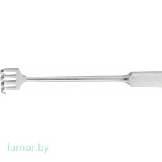 Ретрактор ROLLET, 4 зубца, остроконечный, 135 мм